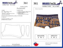 Boxer masculino - vista 1