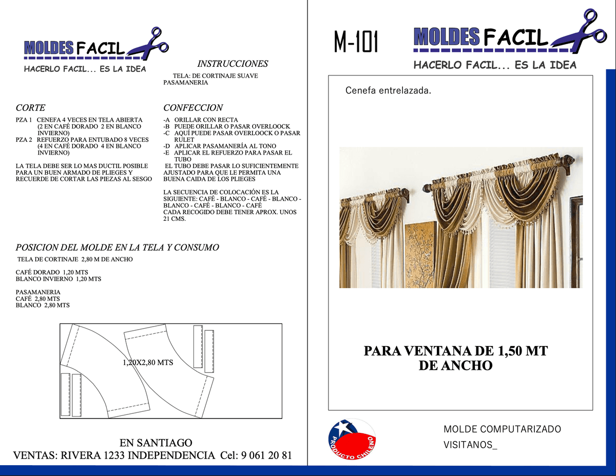 Patrón de costura Cenefa — Moldes Fácil