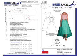 Vestido de fiesta con cola - vista 1
