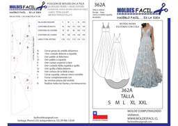 Vestido de novia escotado con cola - vista 1