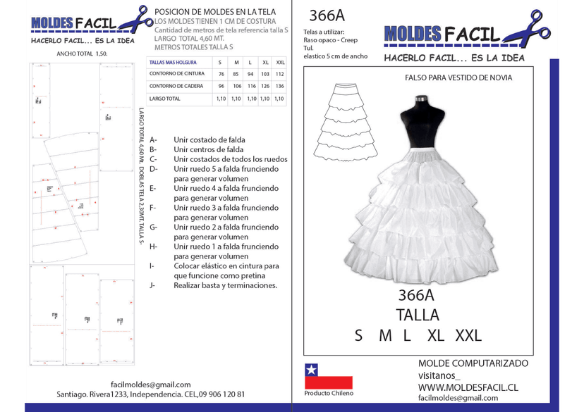 Falso para vestido de novia