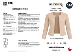 Blazer corto con forro y vista - vista 1